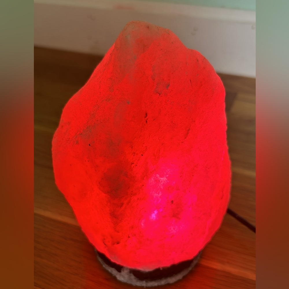 LED color changing salt lamp